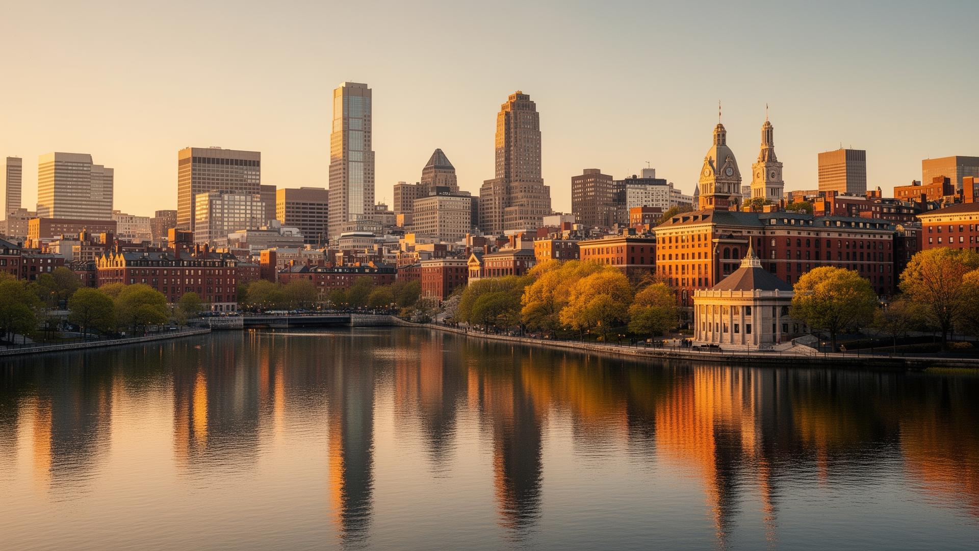 Greater Boston skyline along the Charles River